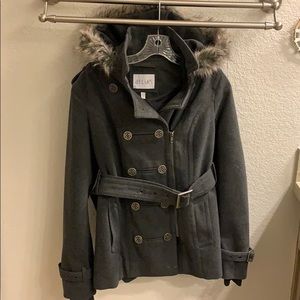 Delia’s Wool Gray Pea Coat - Medium - gently used!